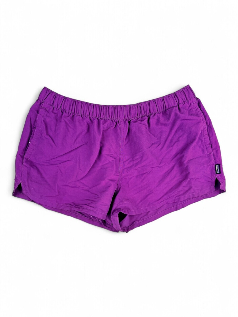 Patagonia Womens Running Workout Shorts L Purple Baggies Athletic Hiking